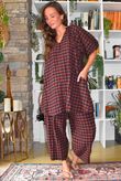 Bibi Gingham Pocket Tunic Rust